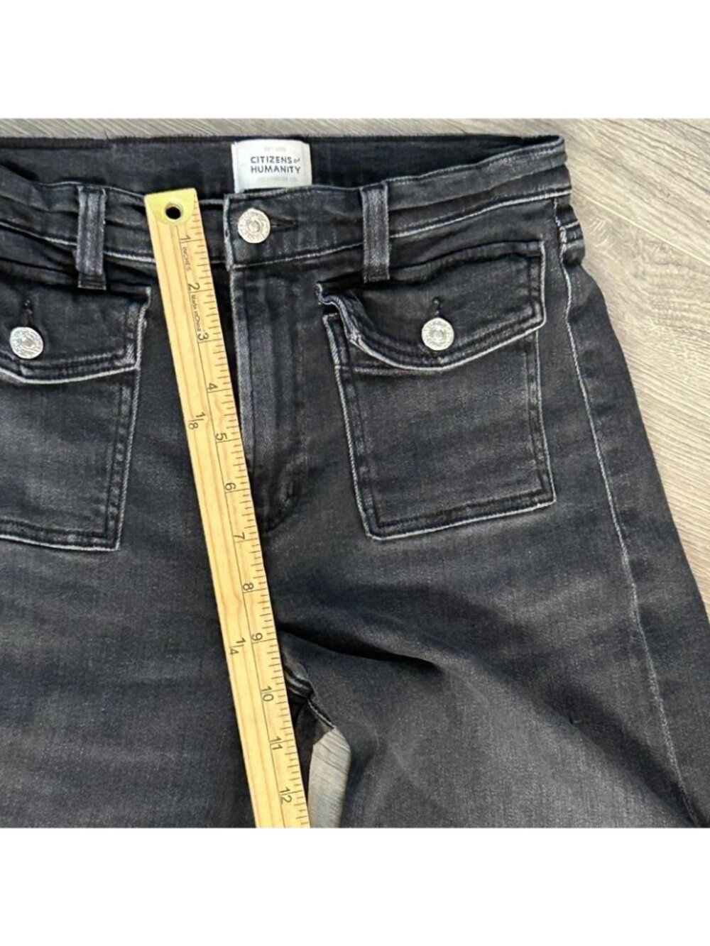 Citizens Of Humanity Jeans Womens 26 Raven Patch Pocket Wide Leg High Rise Denim - Picture 11 of 13